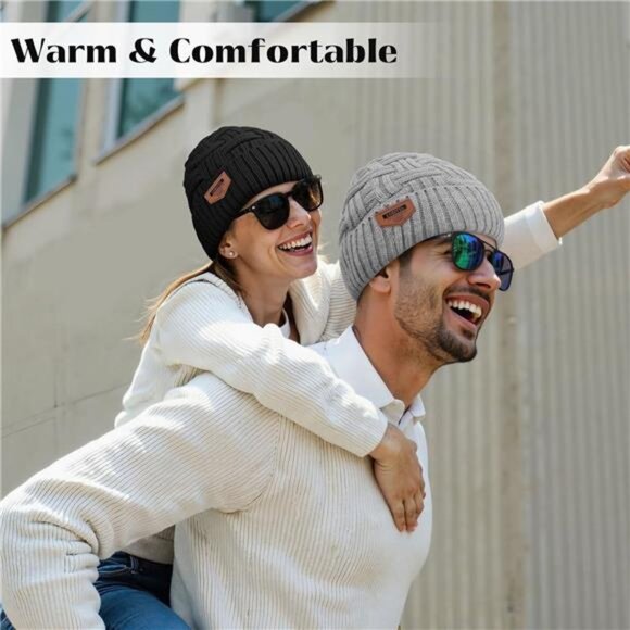 Men's Winter Hat Warm Knitted Thick Baggy Slouchy Beanie Skull Cap - Picture 4 of 5